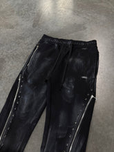 Load image into Gallery viewer, Demik - Black diamond 3x zip flared sweats