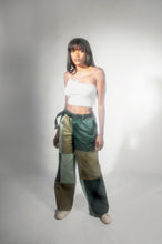 Load image into Gallery viewer, Petals and Peacocks ; Patchwork elastic waist pants