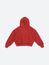 Load image into Gallery viewer, Fragile - Vintage red washed zip up hoodie red