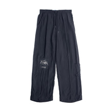 Load image into Gallery viewer, Jungles - Design For Peace Of Mind Cupro Pant , black vegan silk
