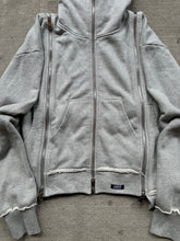 Load image into Gallery viewer, Demik - Grey 3x zip up hoodie V3
