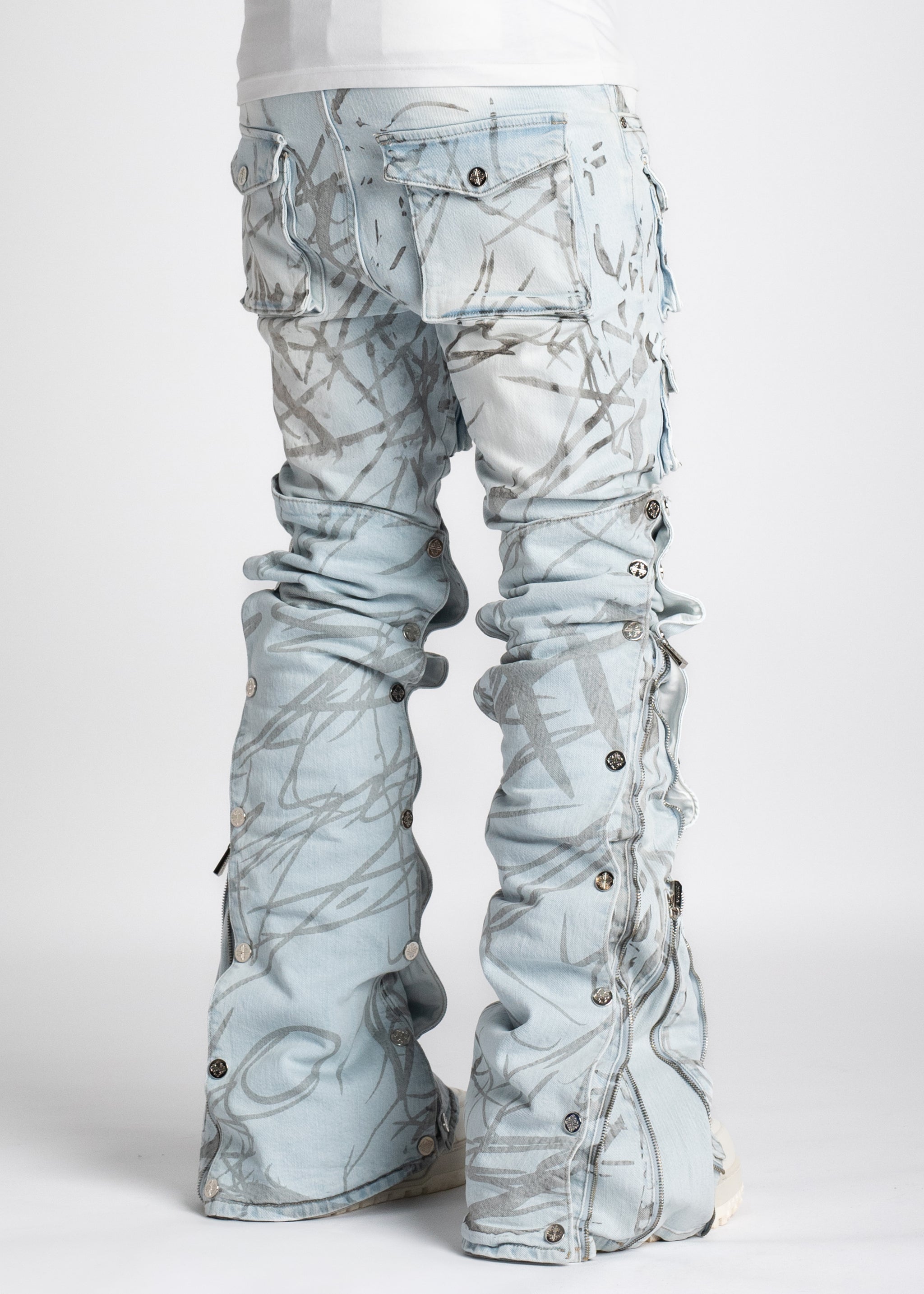 Guapi - Aqua blue stacked premium denim – PAINT°