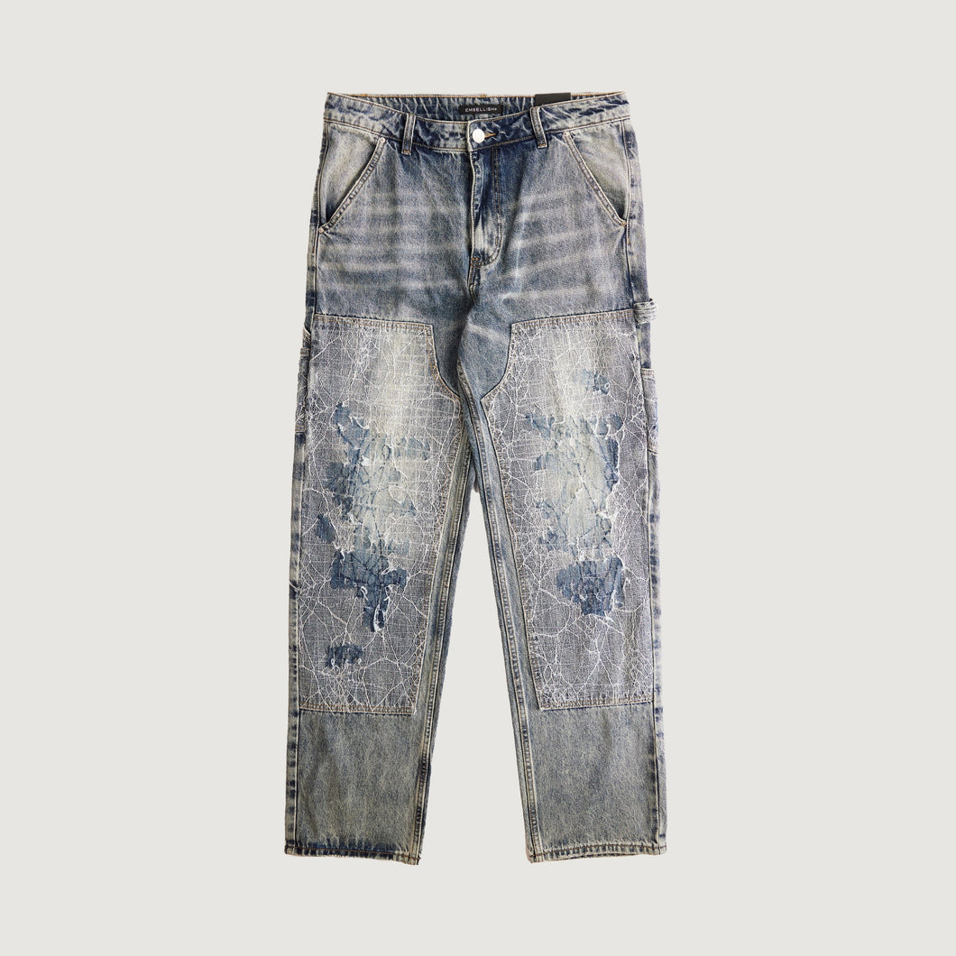 Embellish ; Carweb Straight Carpenter Denim (Acid Wash)