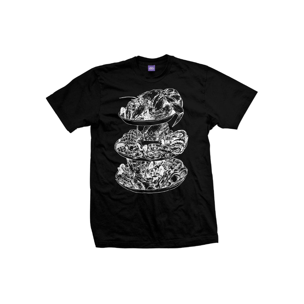 Cwfg ; Seafood tower tee , blk