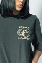 Load image into Gallery viewer, Petals and Peacocks ; Escape reverse hemmed tee
