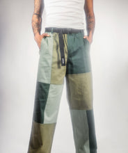 Load image into Gallery viewer, Petals and Peacocks ; Patchwork elastic waist pants
