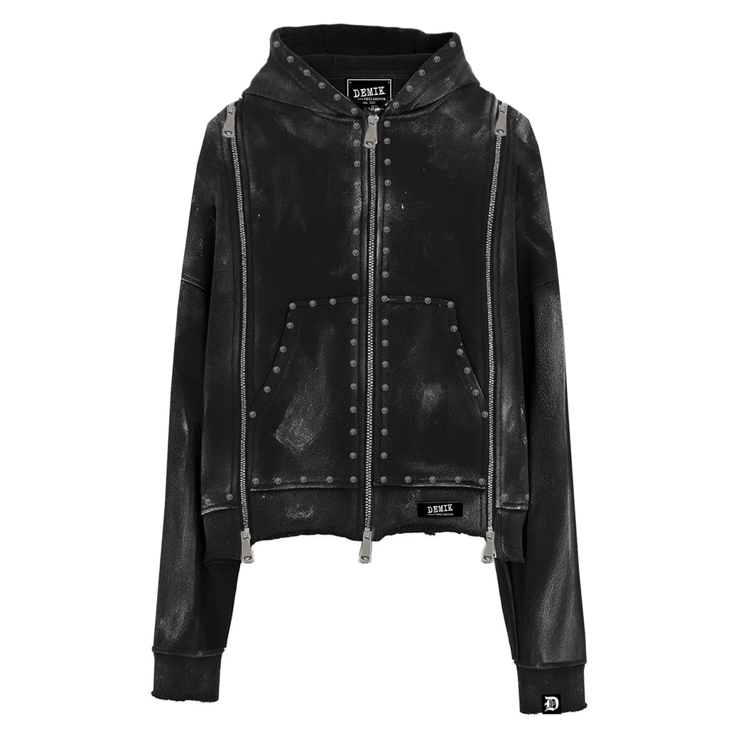 Demik - Black diamond 3x zip up hoodie