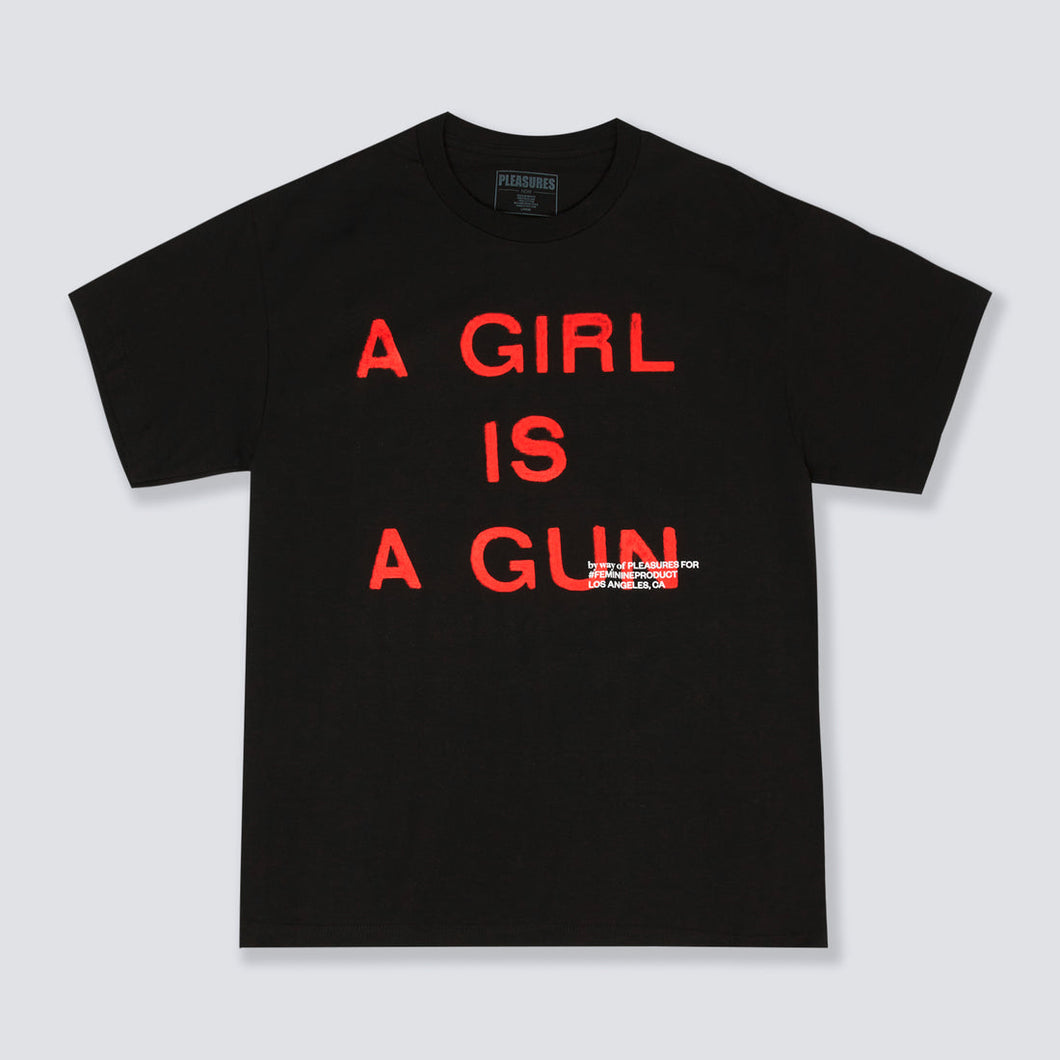 Pleasures - Girl is a gun , tshirt black