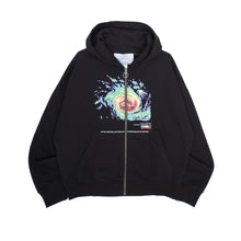 Load image into Gallery viewer, Jungles - Spiraling Zip Hoodie , black
