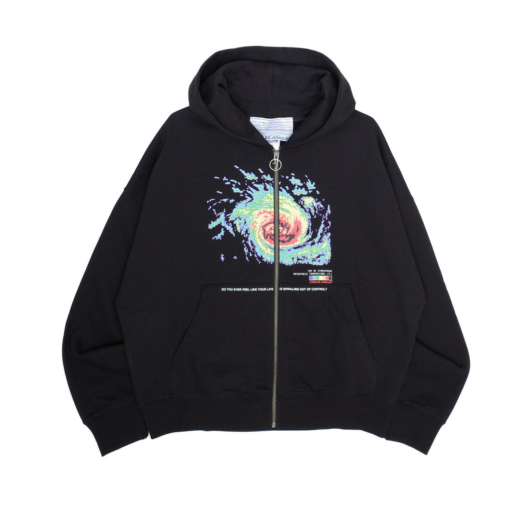 Jungles - Spiraling Zip Hoodie , black