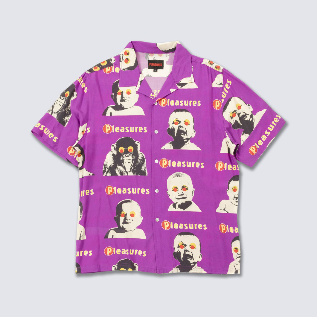 Pleasures - Head Button up purple