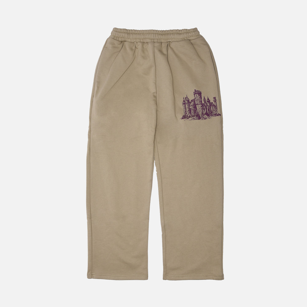 Glim - Da Castle sweatpants light olive , purple