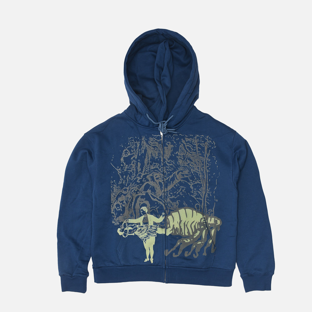 Glim - Merlin zip up hoodie navy blue