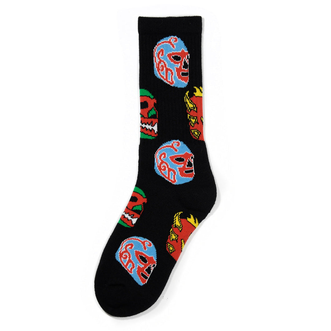 40s & Shorties - Lucha Libre socks , blk