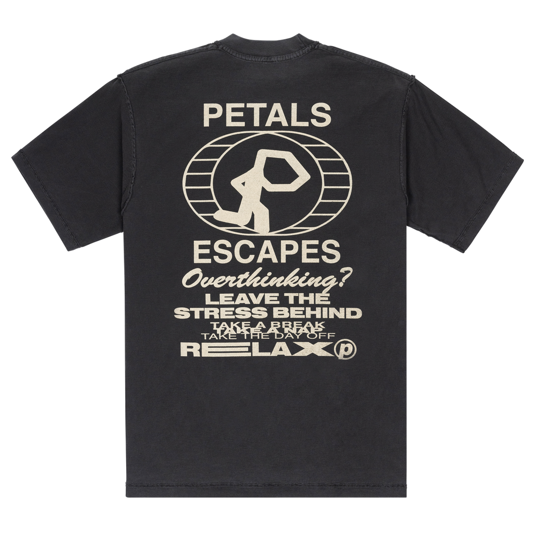 Petals and Peacocks ; Escape reverse hemmed tee