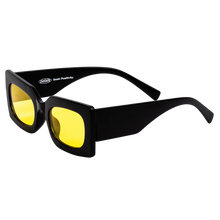 Load image into Gallery viewer, Petals and Peacocks ; Rubic sunglasses black , yellow
