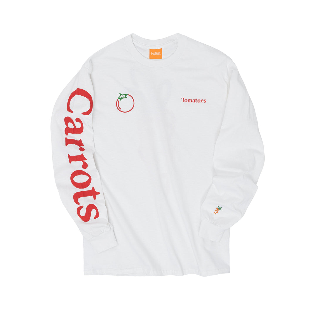 Carrots ; Tomatoes longsleeve shirt wht