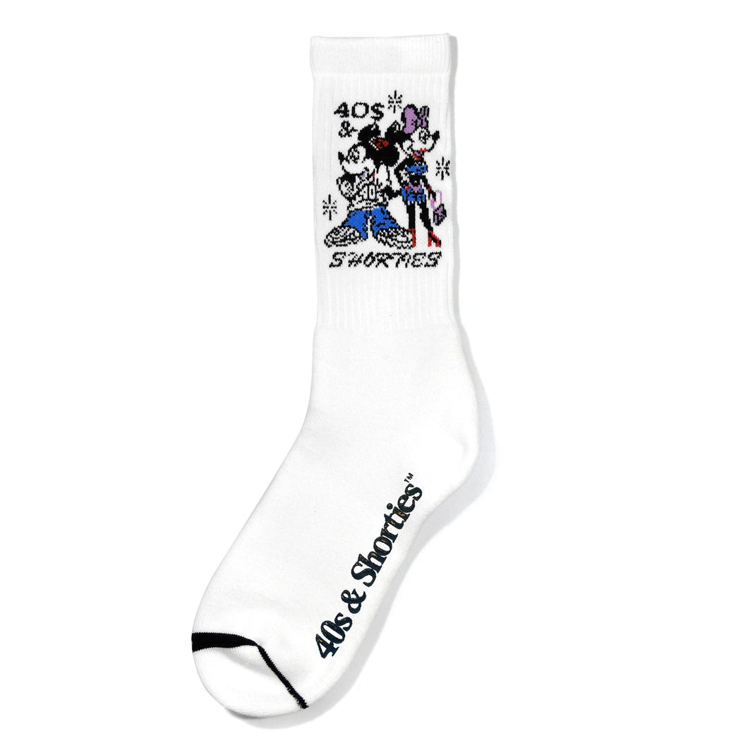 40s & Shorties - Toon Toen socks , white