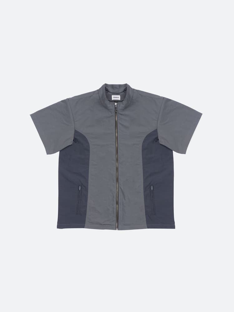 Fragile - Convertible Paneled Shirt Grey