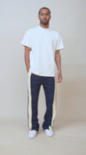 Load and play video in Gallery viewer, Eptm - Barry flare pants navy cream piping
