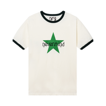 Load image into Gallery viewer, Nevermind Earth - Star Ringer tshirt , off white
