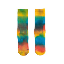 Load image into Gallery viewer, RBW - Fuck Off Crew Socks - tye dyed multi color
