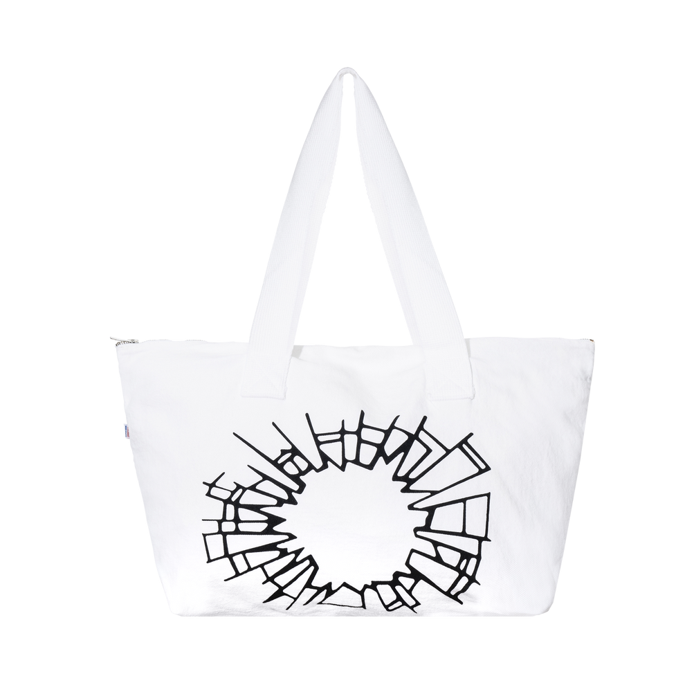 Nevermind Earth - Cracked Window Tote Bag , white