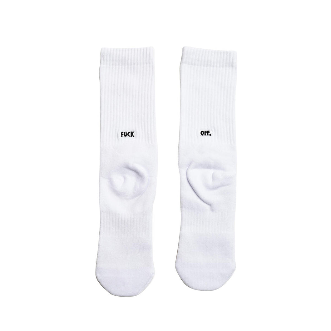 RBW - Fuck Off Crew Socks - white