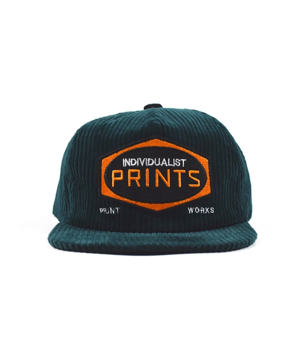 Individualist; Printers Corduroy Hat - Forest Green