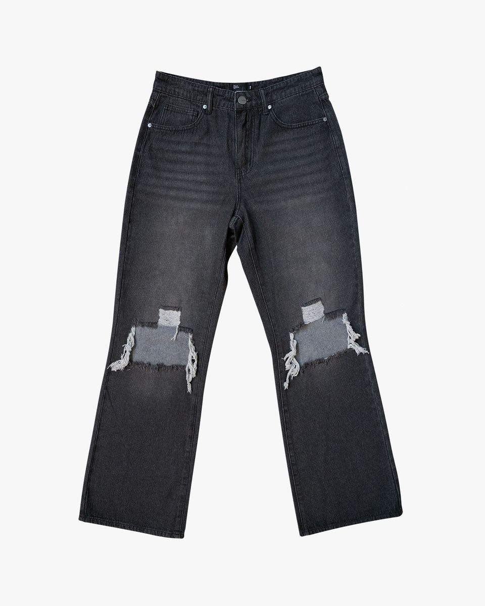 Eptm - Baggy distressed black denim