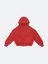 Load image into Gallery viewer, Fragile - Vintage red washed zip up hoodie red
