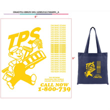 Load image into Gallery viewer, Paint ; Tps paintr small tote bags , nvy - yel
