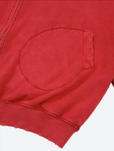 Load image into Gallery viewer, Fragile - Vintage red washed zip up hoodie red
