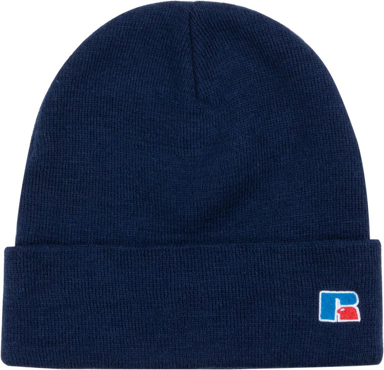 Russell Athletic ; legacy embroidered logo beanie,  nvy