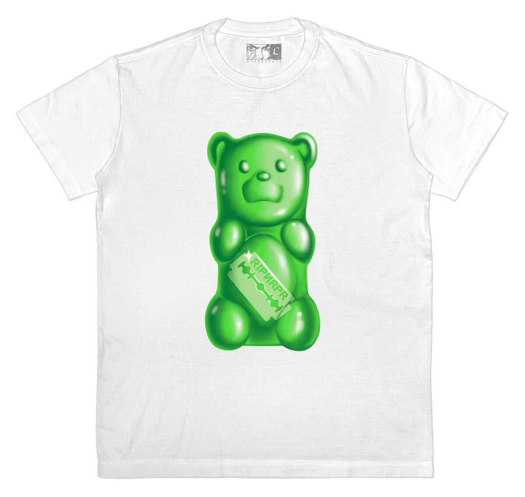 Rip n repair ; gummybear tee , wht