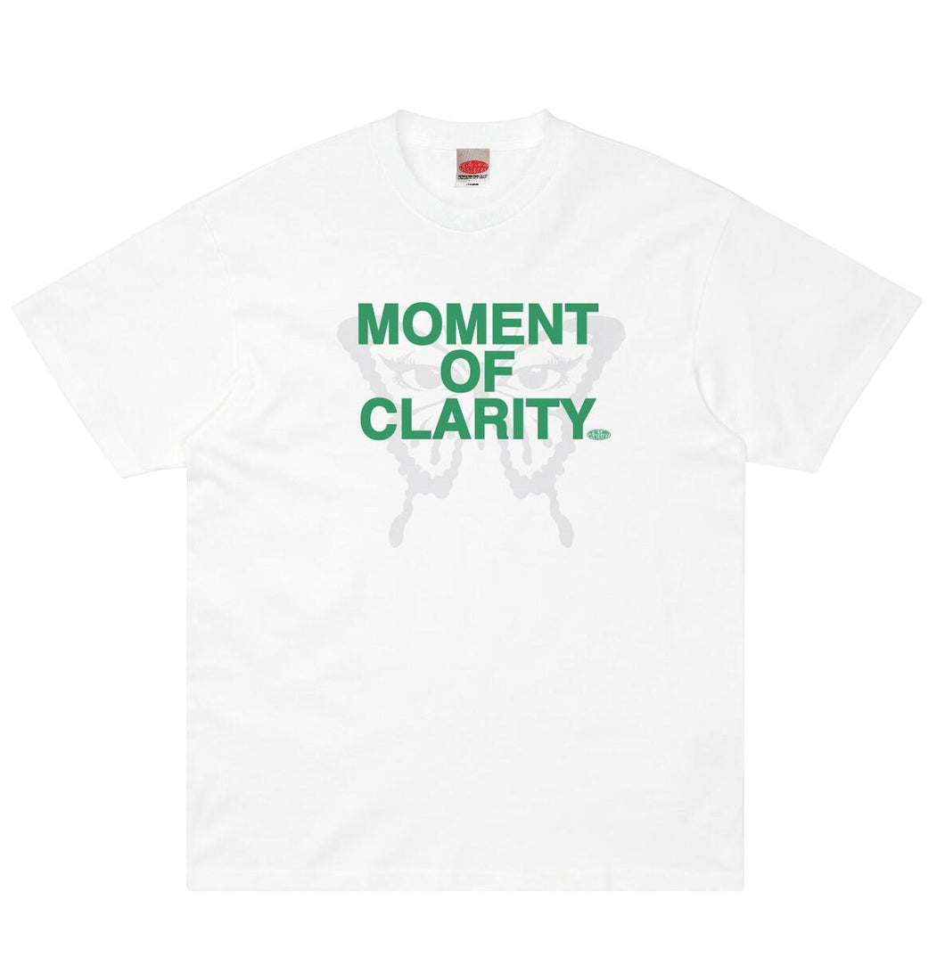 Petals and Peacocks ; Moment of clarity tee , wht