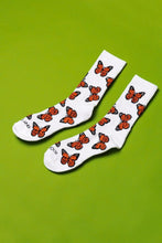 Load image into Gallery viewer, Petals and Peacocks ; Butterfly effect socks
