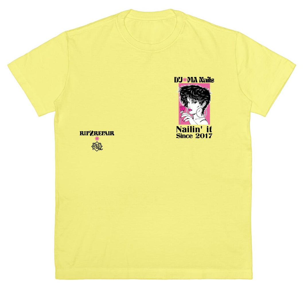 Rip n Repair x Ps & Qs ; Nailin it tee , yellow