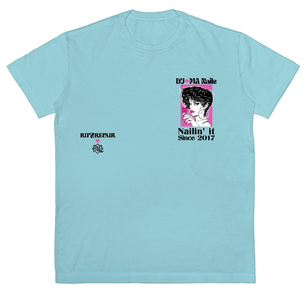 Rip n Repair x Ps & Qs ; Nailin it tee, teal