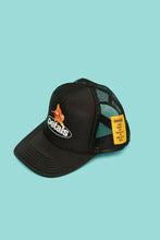 Load image into Gallery viewer, Petals and Peacocks ; Big fish trucker hat, blk
