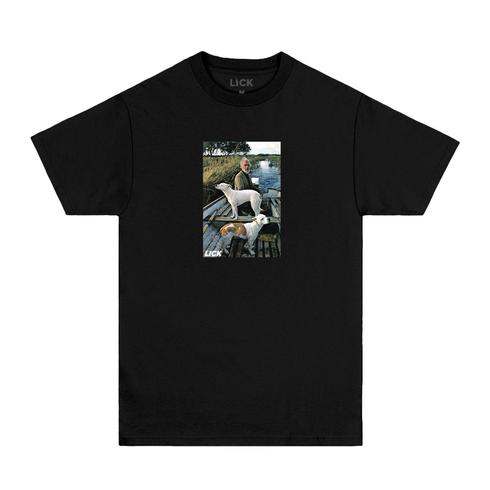 Lick Nyc ; 2 Dogs tshirt , blk