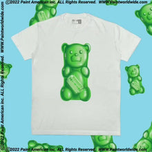 Load and play video in Gallery viewer, Rip n repair ; gummybear tee , wht
