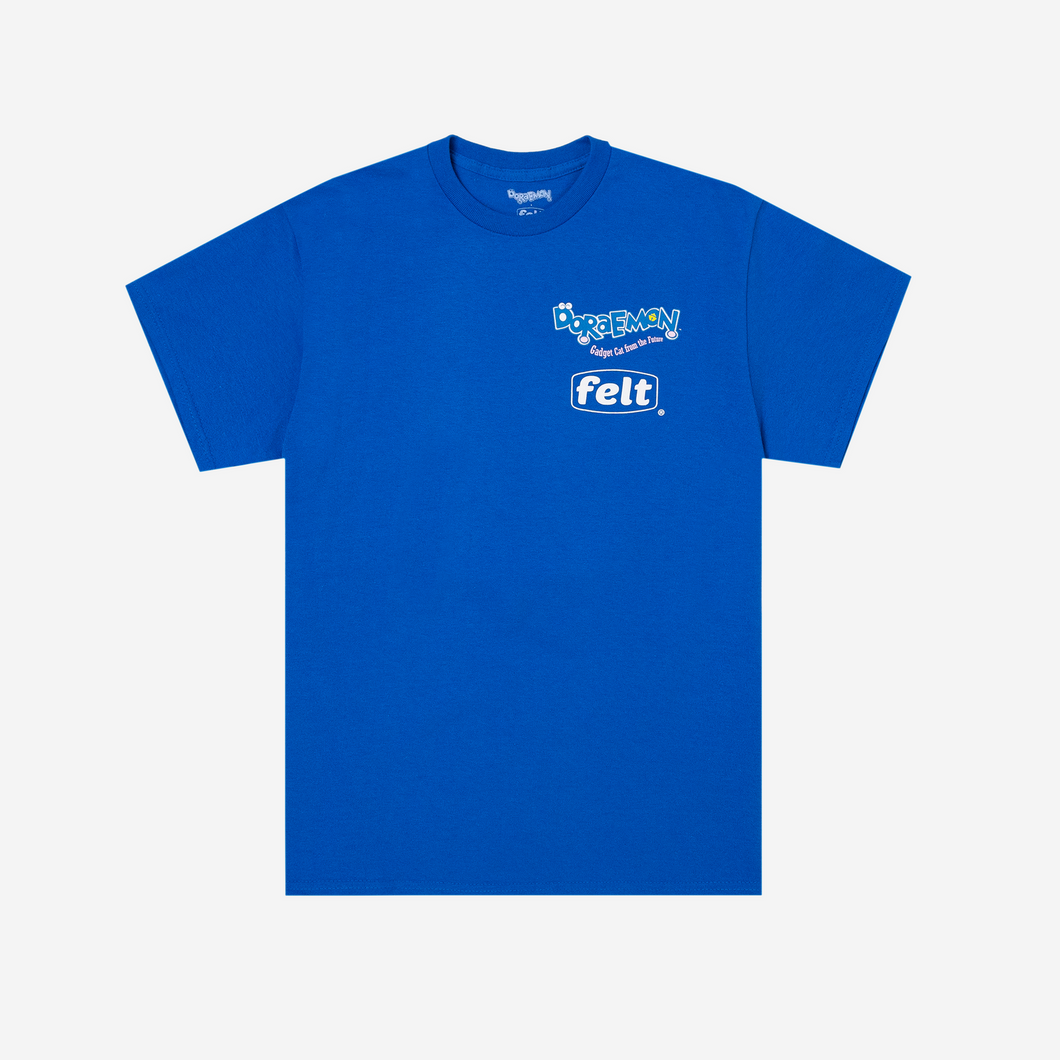 Felt x Doraemon ; Work logo tee , royal