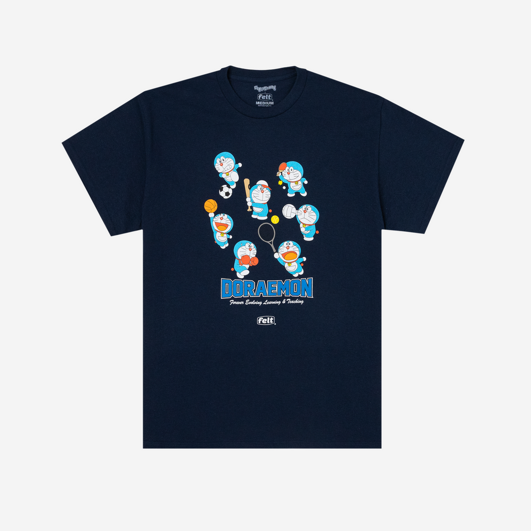 Felt x Doraemon ; Sports tee , blk