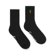 Load image into Gallery viewer, Carrots ; signerture carrot crew socks , blk
