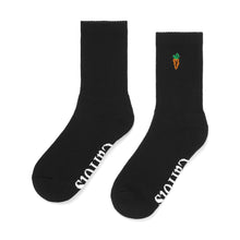 Load image into Gallery viewer, Carrots ; signerture carrot crew socks , blk
