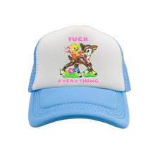 Load image into Gallery viewer, Paradis3 ; F*** everything trucker hat sky blue
