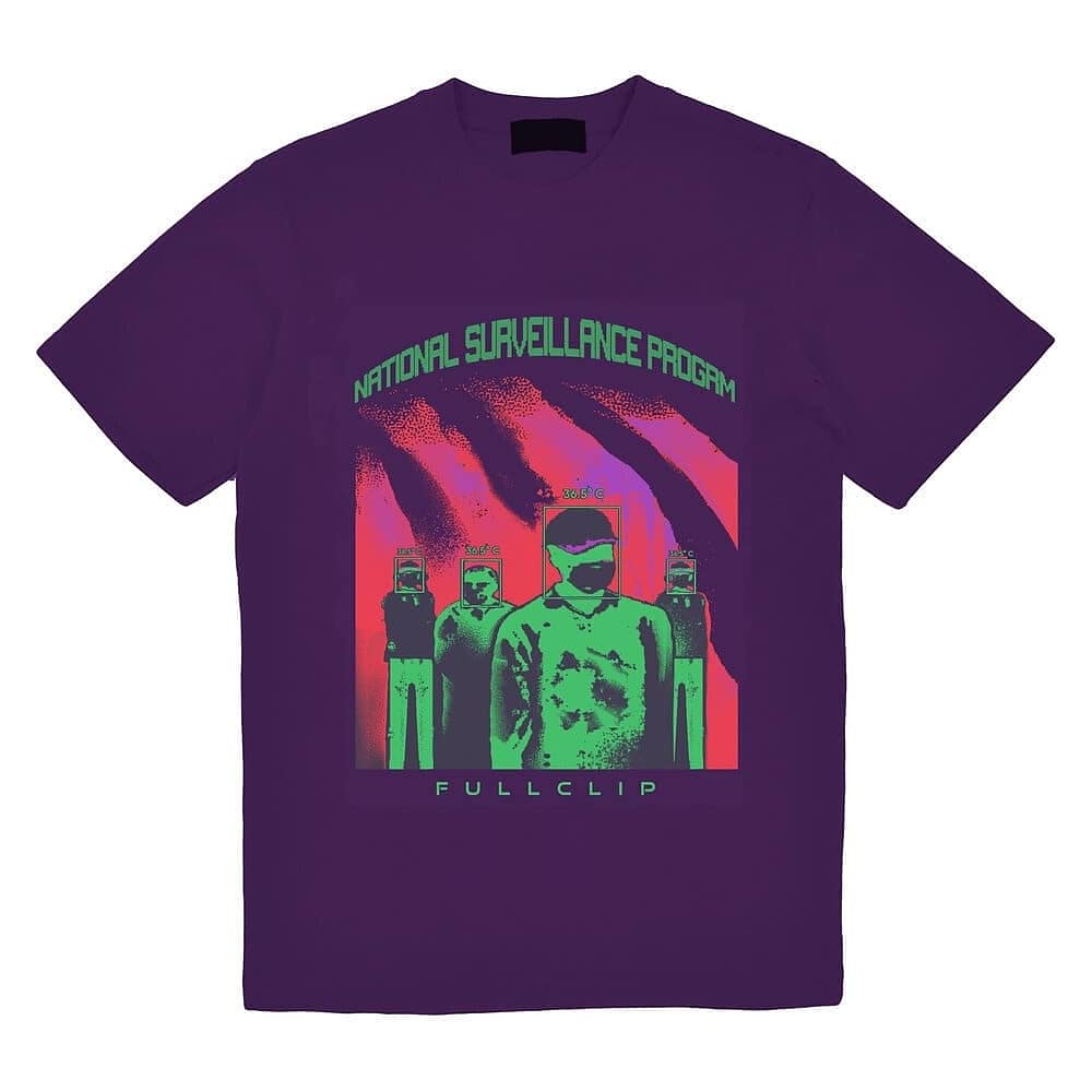 Full Clip Group ; National Surveillance Tee purple