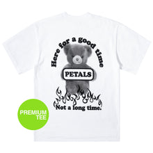 Load image into Gallery viewer, Petals and Peacocks ; Bear with me tshirt , wht
