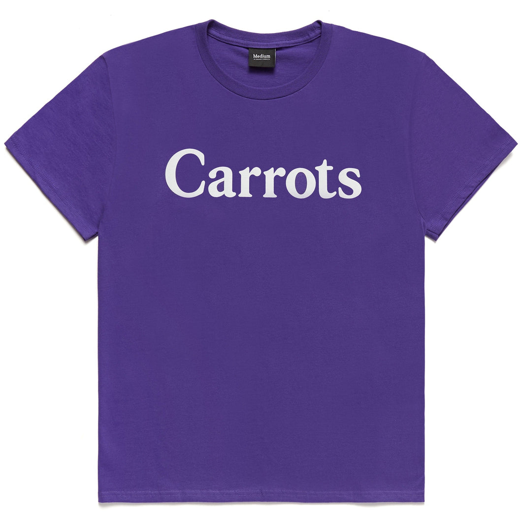 Carrots ; Wordmark tee, purple